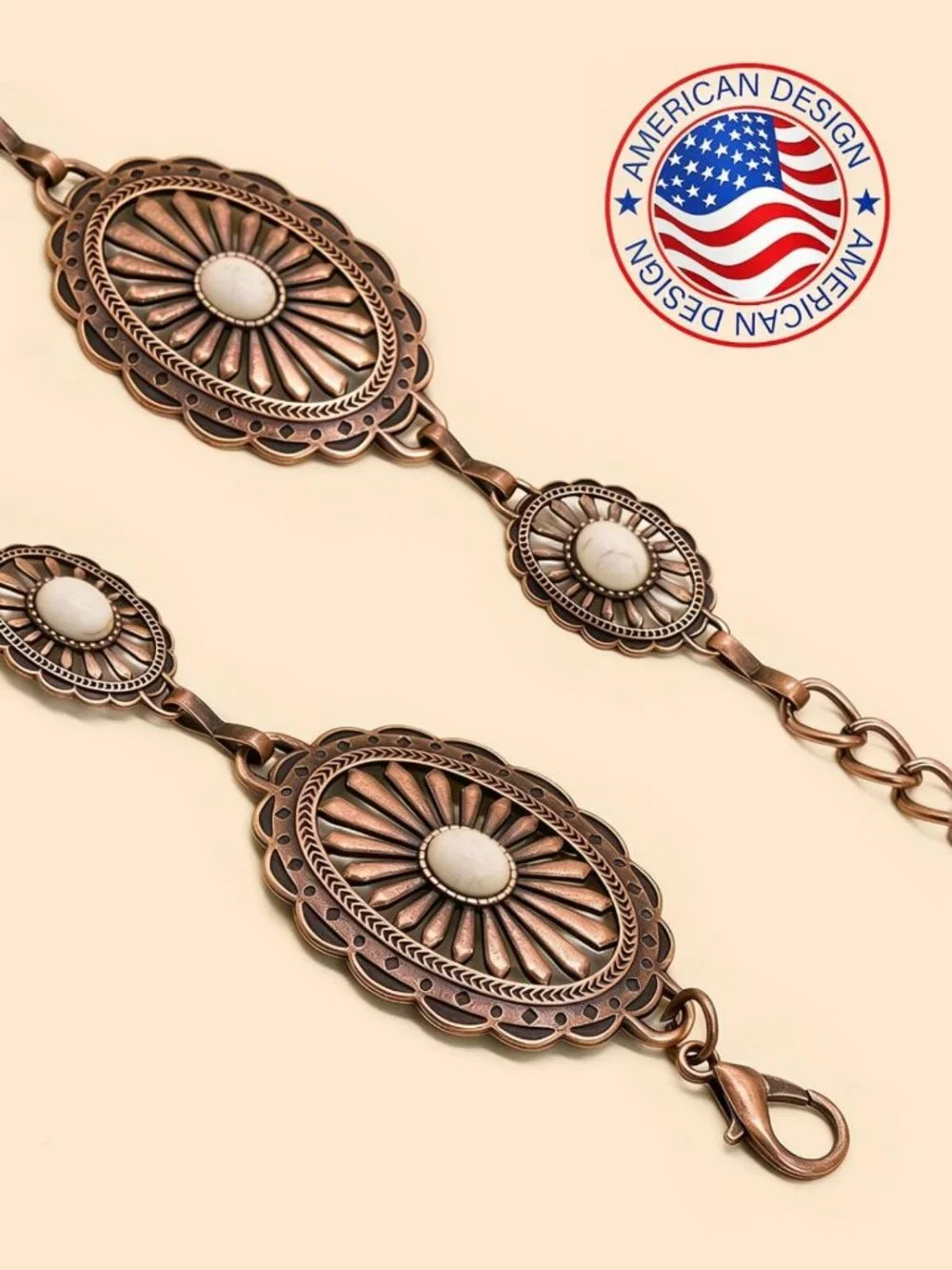 Stylish Western Metal Concho Belt for Women - Cowgirl Chain Accessory for